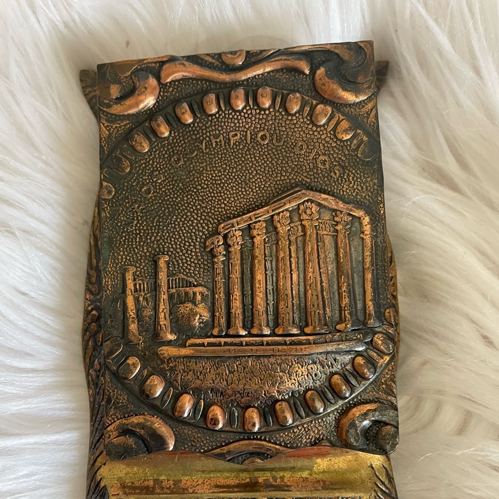 Vintage Brass Travel Notebook Pad (w/out the pad) Souvenir Item from Greece
